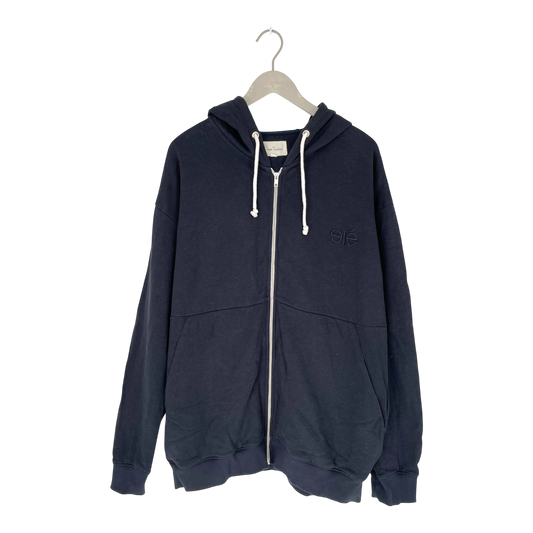 Esmé Studios malthe zipper hoodie, navy blue | man XXL