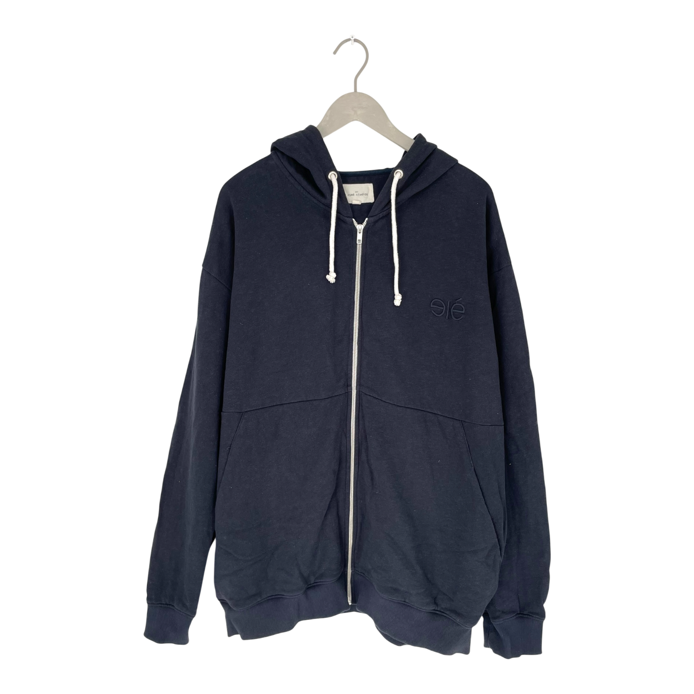 Esmé Studios malthe zipper hoodie, navy blue | man XXL