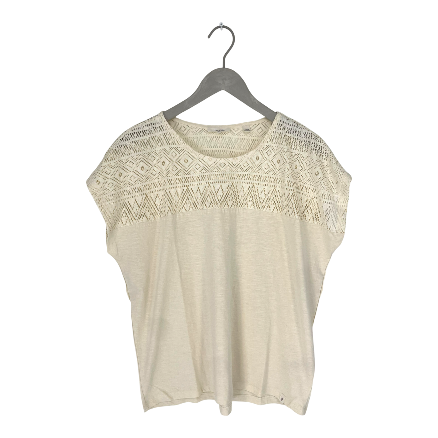 Tranquillo lace t-shirt, cream | woman M