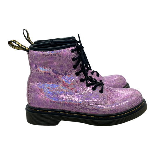 Dr. Martens lace up boots, metallic | 34