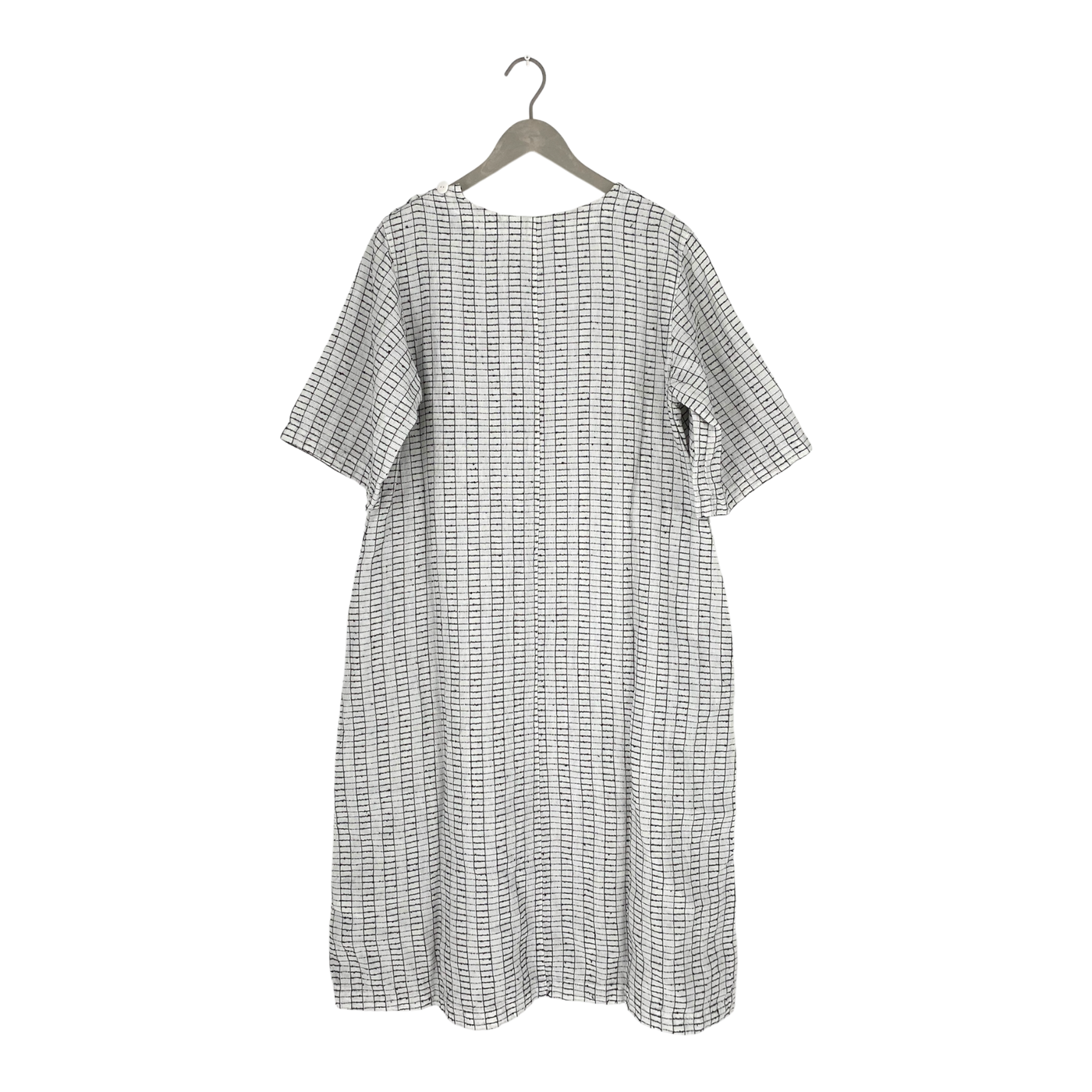 Falla linen dress, white square | woman XS
