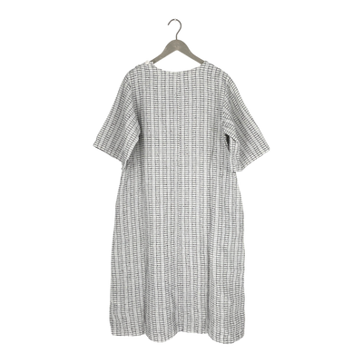 Falla linen dress, white square | woman XS