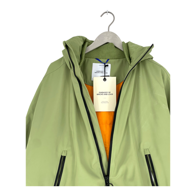 Embassy of Bricks and Logs stanton parka jacket, green | unisex L
