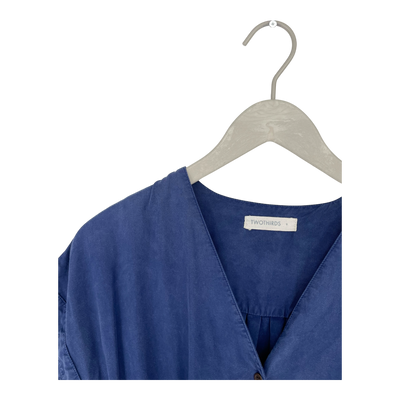 Twothirds button dress, royal blue | woman S