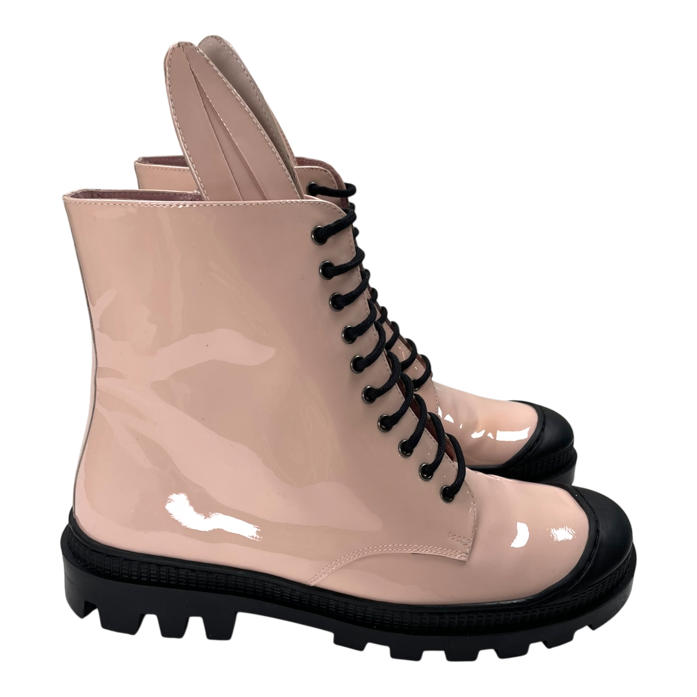 Minna Parikka combat boots, pink patent | 38