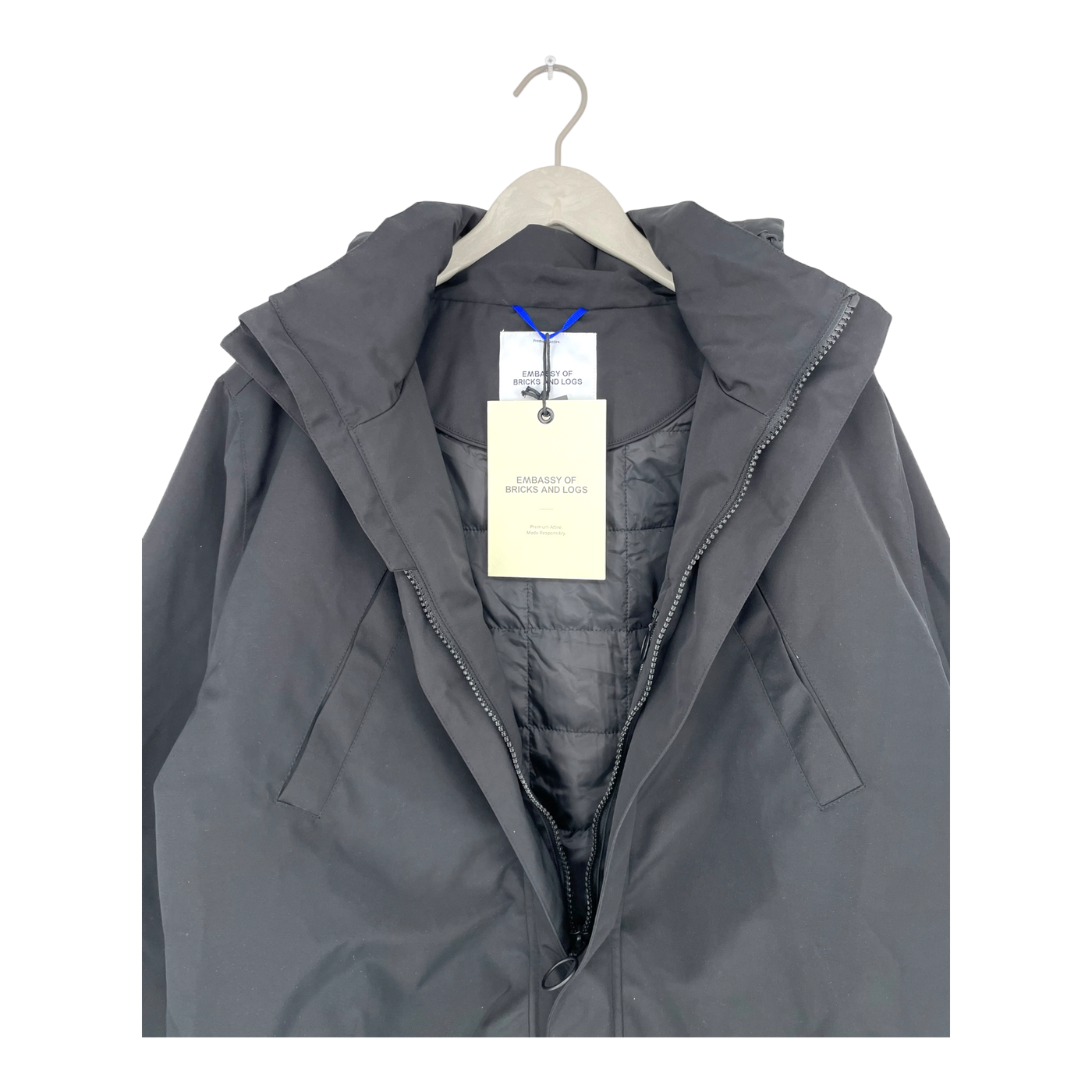 Embassy of Bricks and Logs hondo parka jacket, black | unisex L
