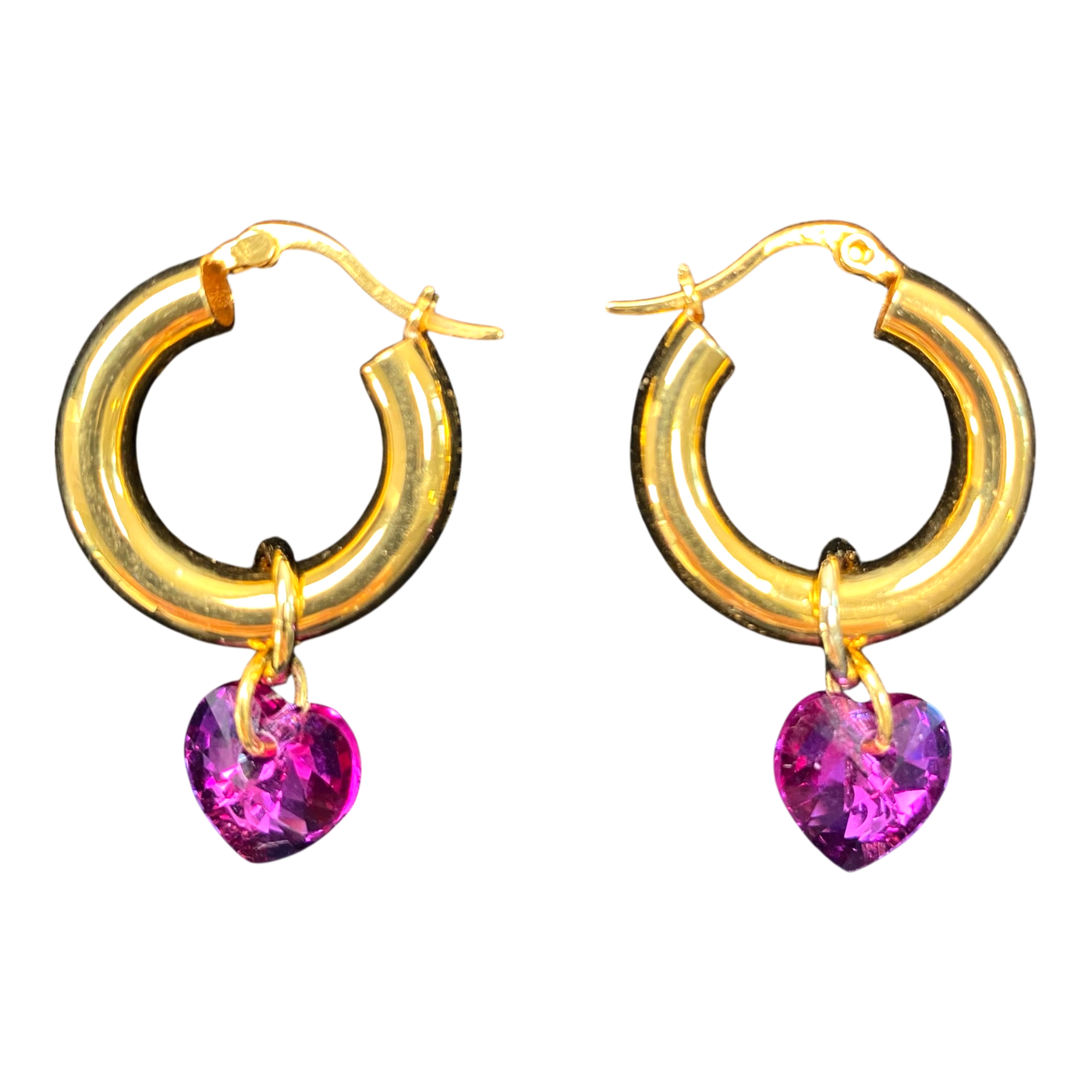 Annele lonely hearts club earrings, gold plated silver