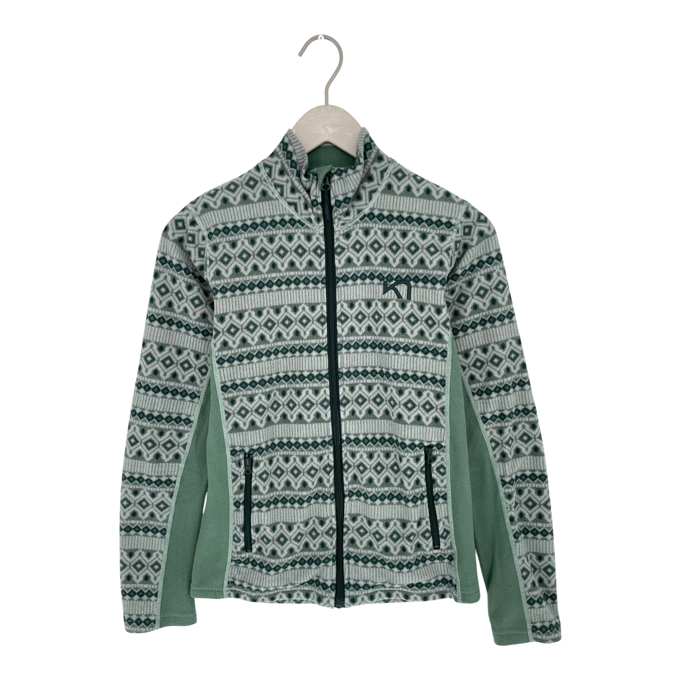 Kari Traa midlayer fleece shirt, green | woman S
