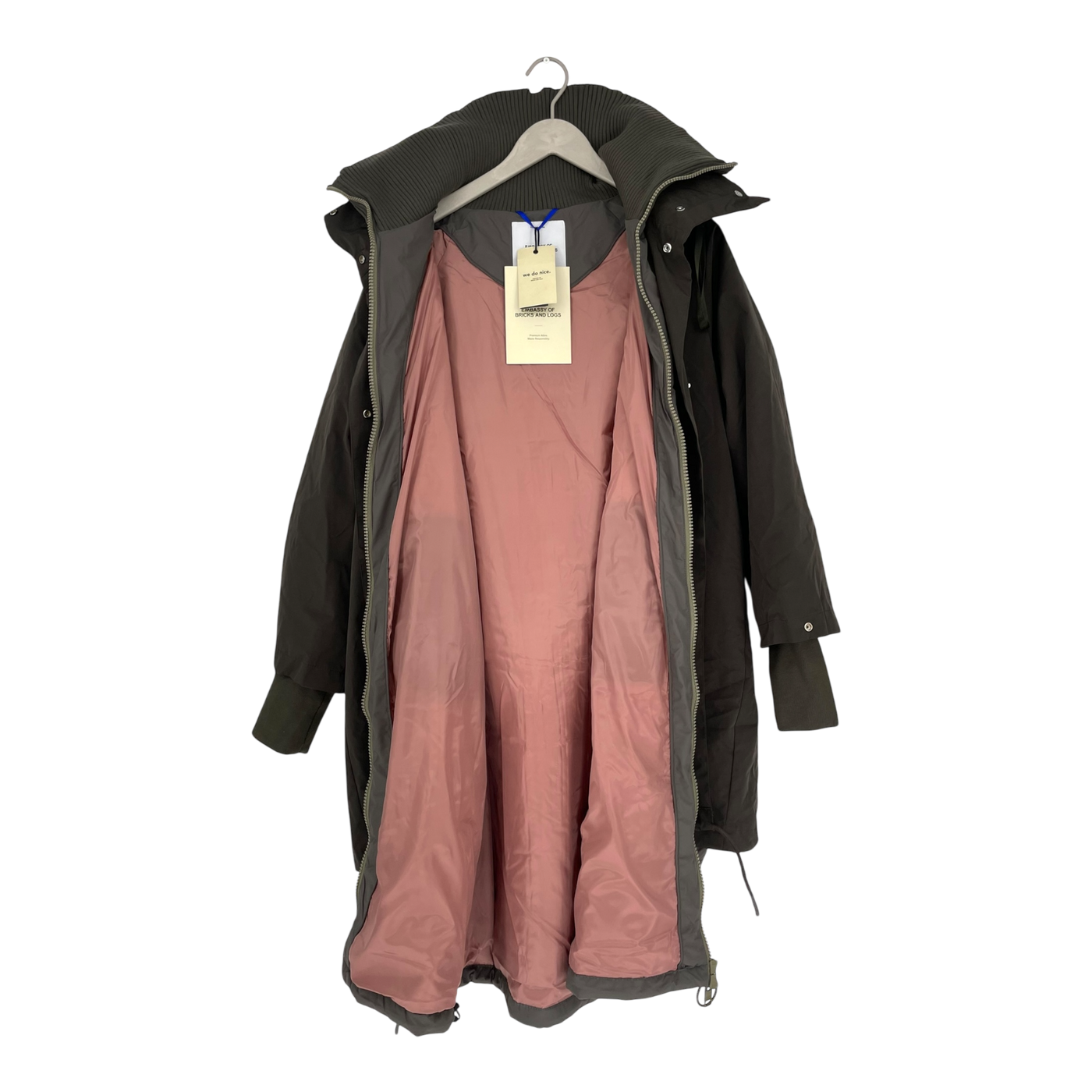Embassy of Bricks and Logs Selma modular parka, black olive | woman S