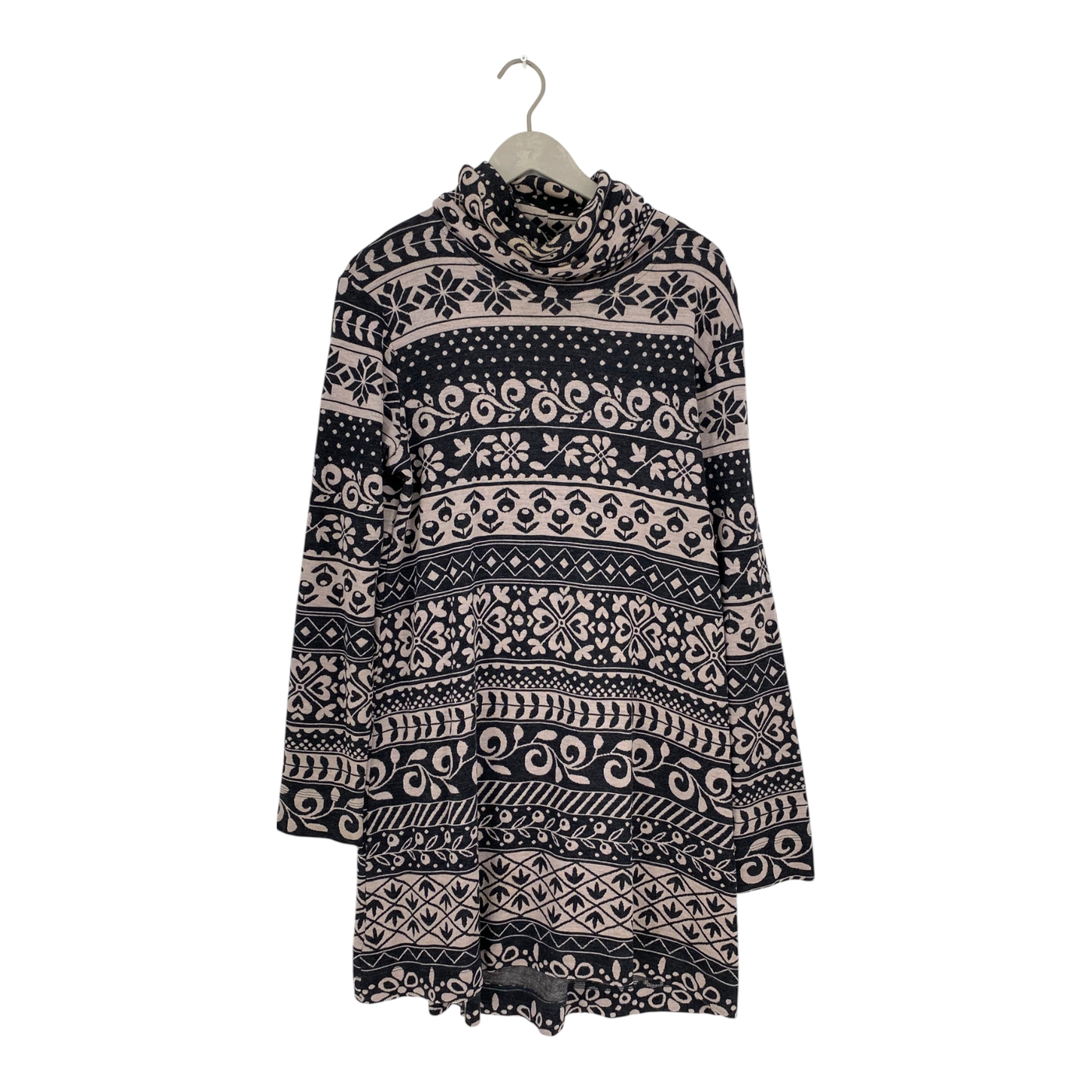 Ommellinen merino tunic, black/pink | woman XXL