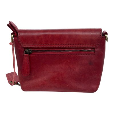 Holzrichter leather shoulder bag, red