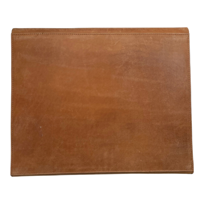 Holzrichter leather laptop sleeve, caramel