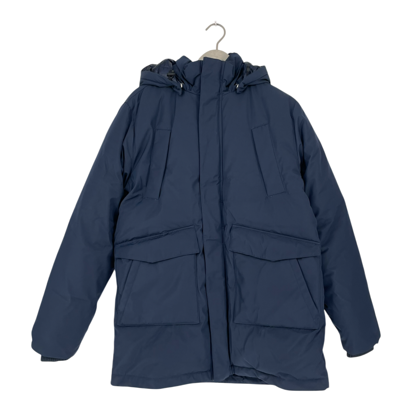 Embassy of Bricks and Logs haddock parka jacket, dark navy | unisex L