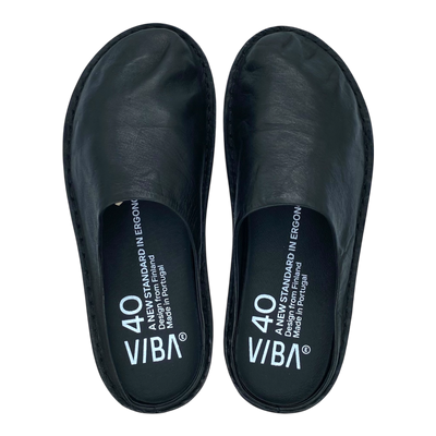 VIBAe Roma leather slippers, preto black | 40