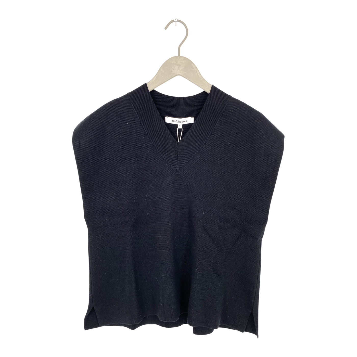 Soft Rebels henrietta knit vest, black | woman S