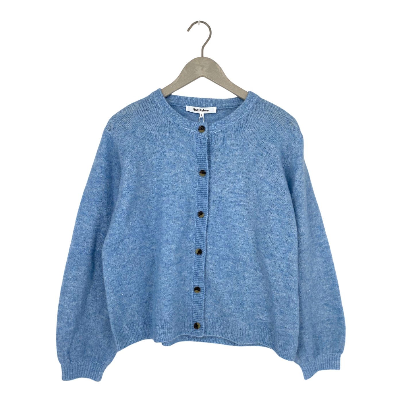 Soft Rebels allison knit cardigan, blue | woman L