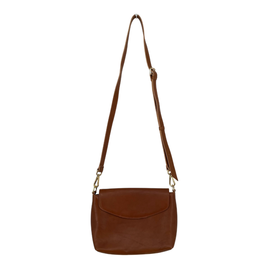 Holzrichter leather shoulder bag, caramel