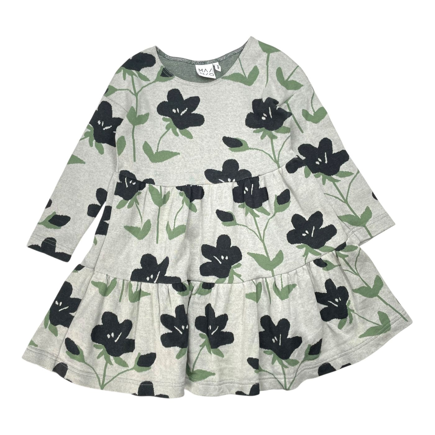 Mainio jacquard dress, flowers | 110/116cm