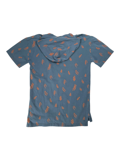 Kaiko hooded t-shirt, leaves | 158/164cm