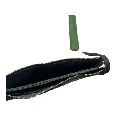 Harold's Bags leather chaza crossbag medium, olive