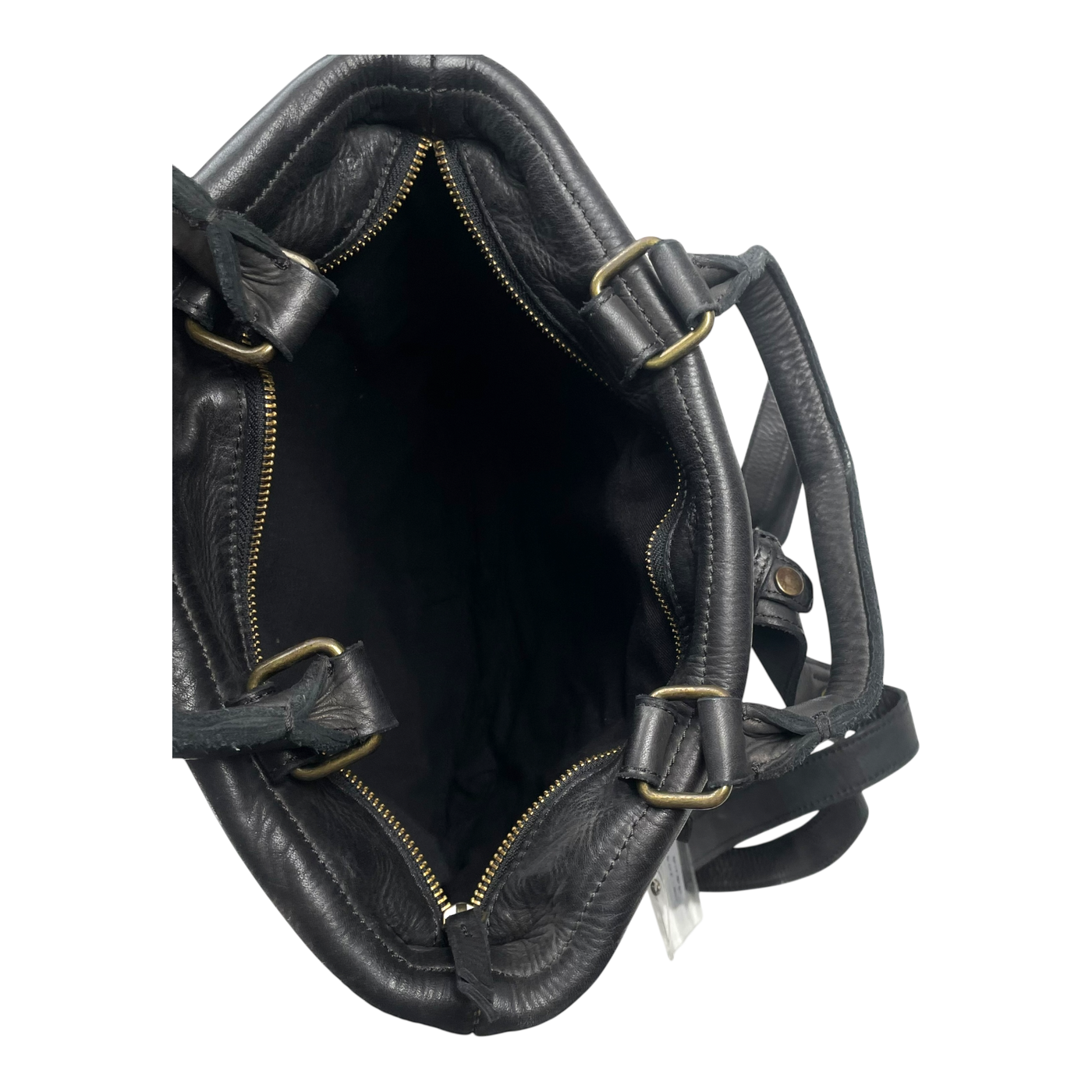 Harold's Bags leather backpack/crossbody bag, black