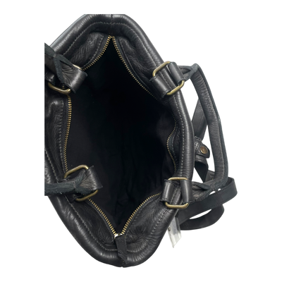 Harold's Bags leather backpack/crossbody bag, black