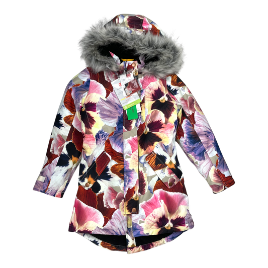 Molo peace winter parka, flowers | 140cm