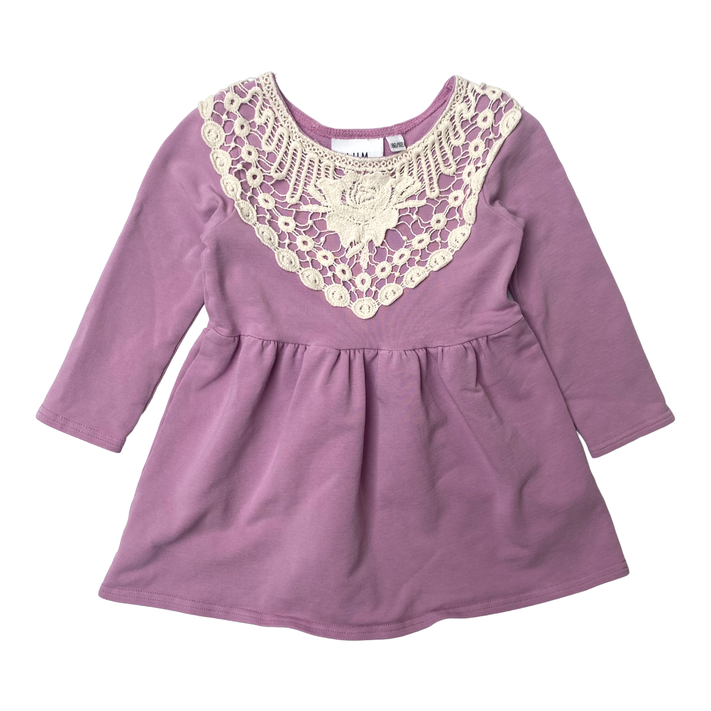 Lumoan sweat dress, mauve | 86/92cm