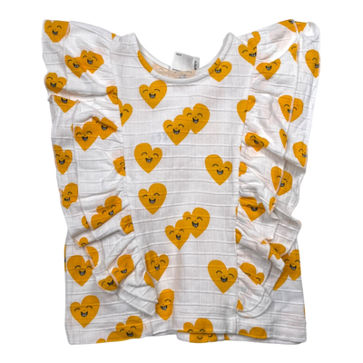 Mainio frill t-shirt, smiley hearts | 134/140cm