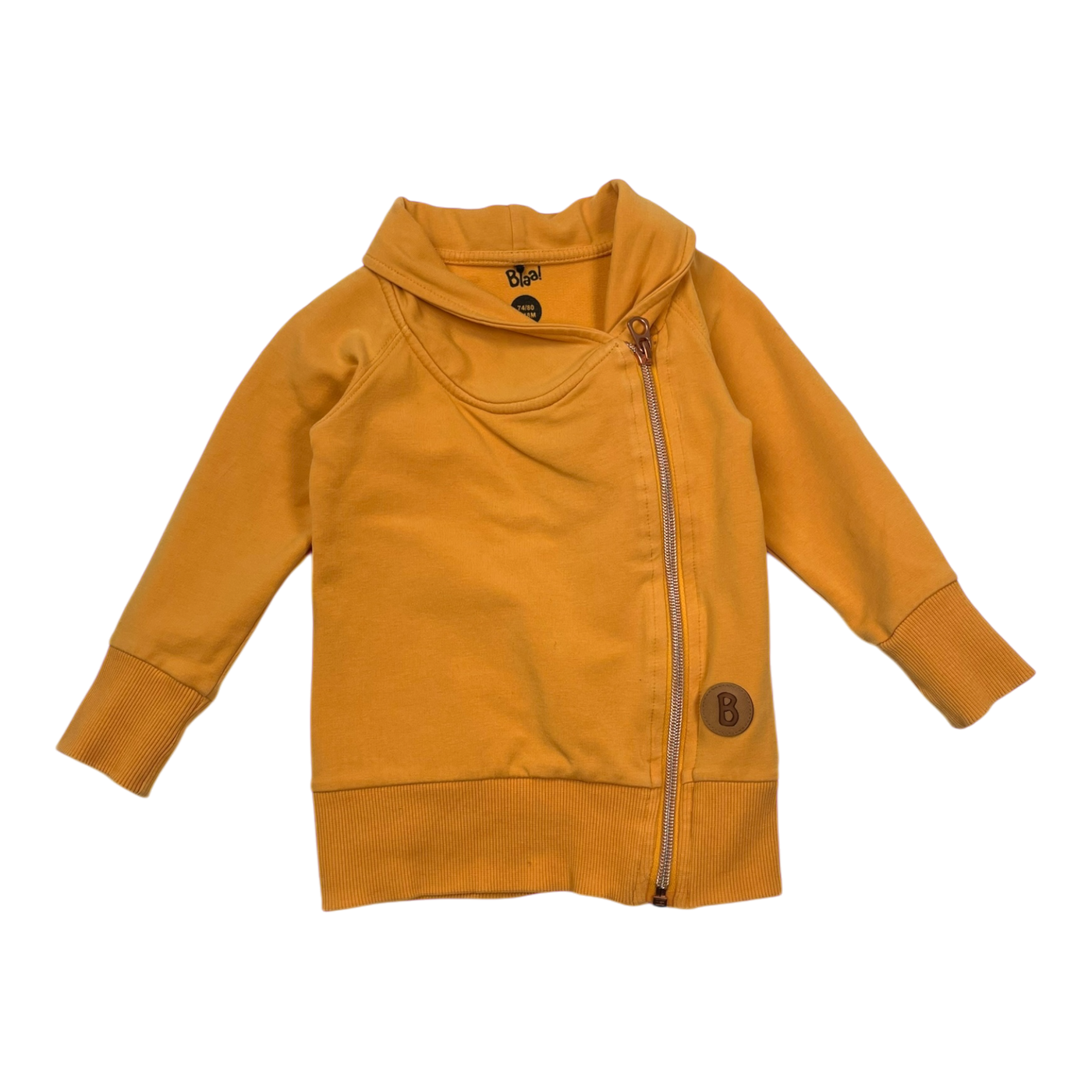 Blaa sweat jacket, amber | 74/80cm