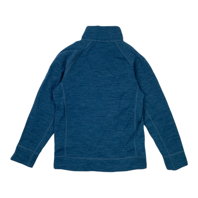 Reima mahti wool zip sweater, teal blue | 122cm