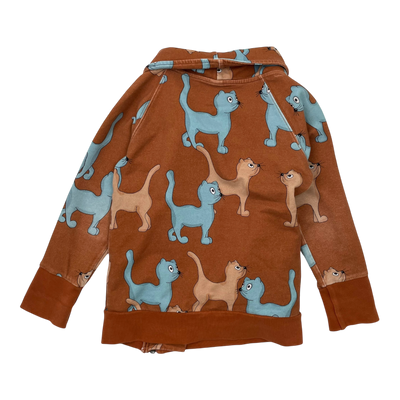 Blaa sweat jacket, cat | 98/104cm