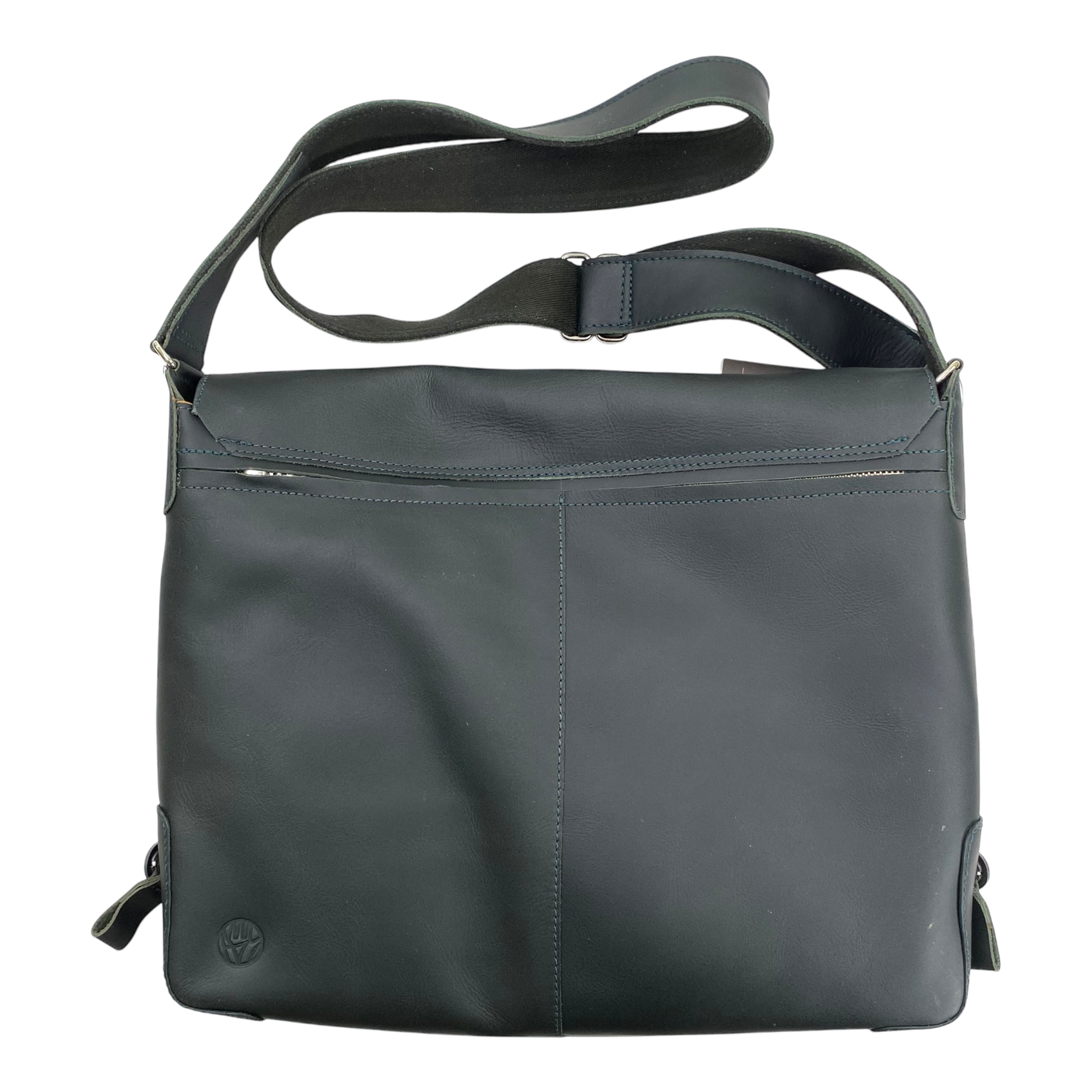 Harold's Bags leather messenger bag large, dark green