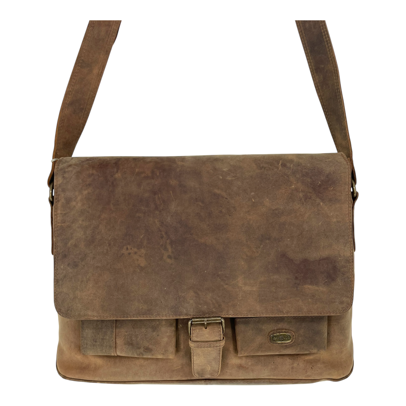 Harold's Bags leather business bag, natural brown