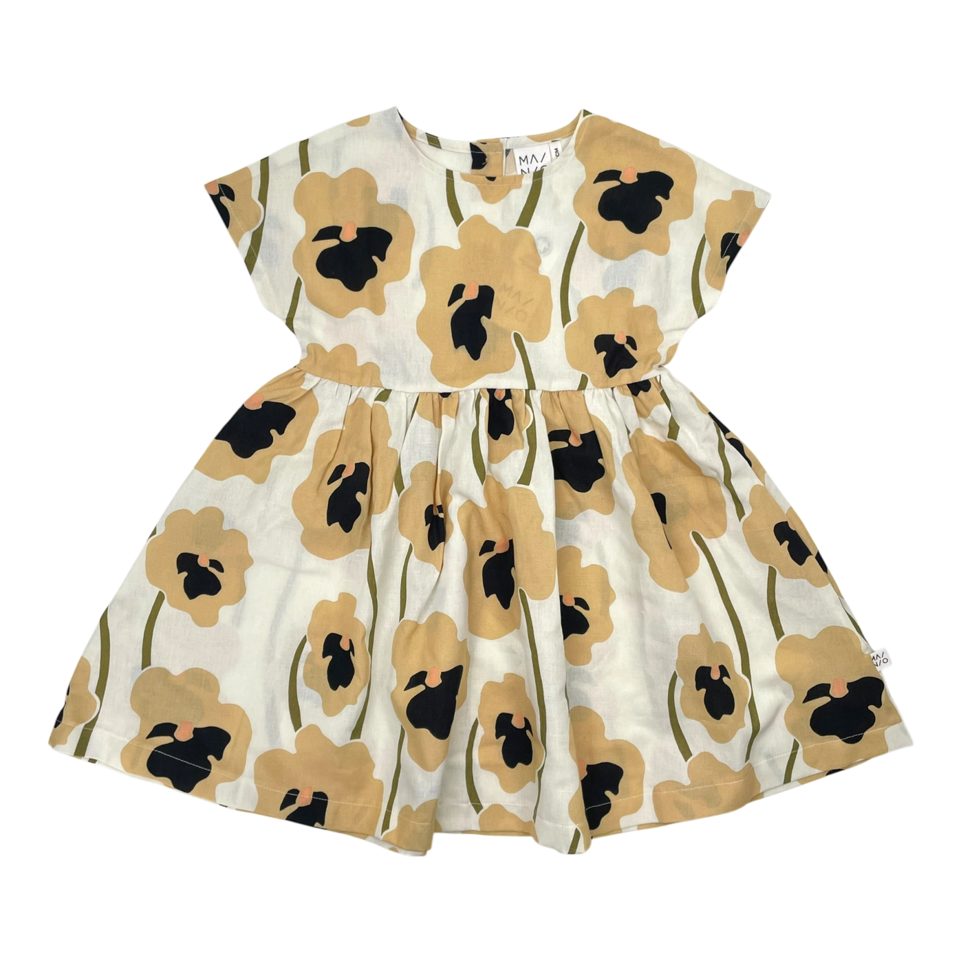 Mainio woven dress, flowers | 110/116cm