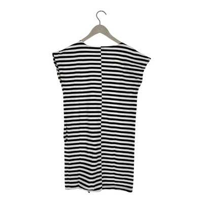 Marimekko tricot stripe tunic dress, black and white | woman XS