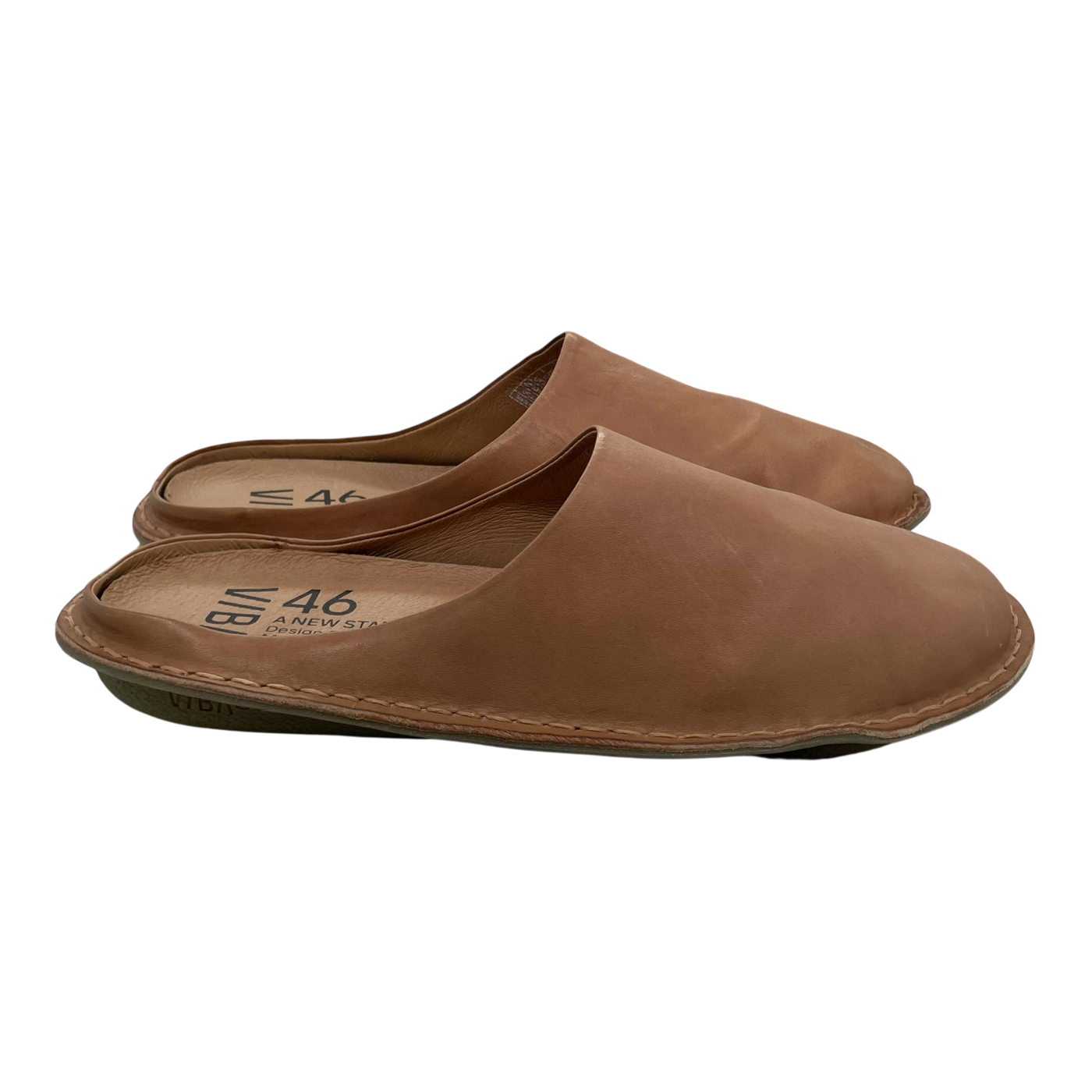 VIBAe Roma leather slippers, fawn tan | 46