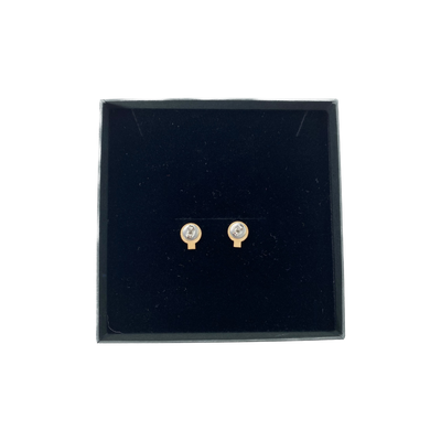 Yo Zen cute earrings, brown/wooden