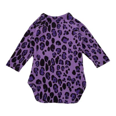 Mini Rodini body, purple leopard | 56cm