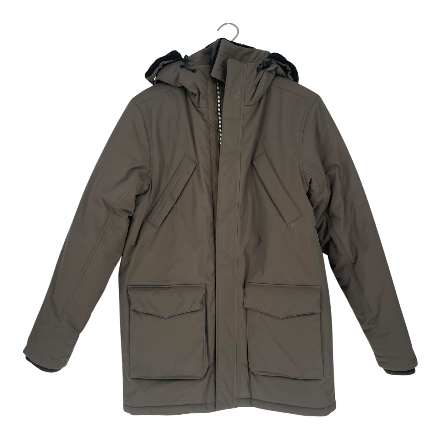 Embassy of Bricks and Logs parka, dark olive | unisex M