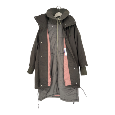 Embassy of Bricks and Logs Selma modular parka, black olive | woman S