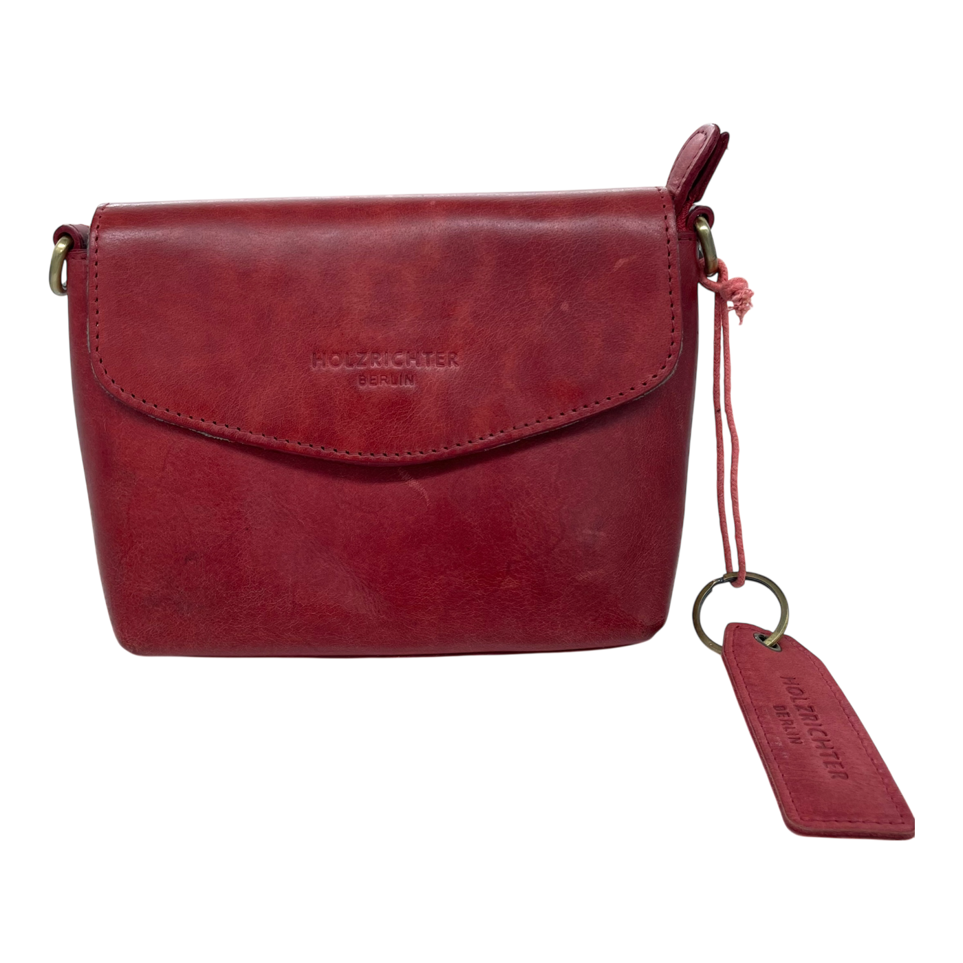 Holzrichter leather shoulder bag, red