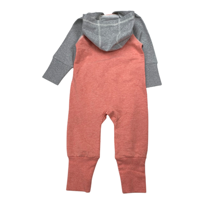 Reima alppi sweat jumpsuit, pink / grey | 68/74cm