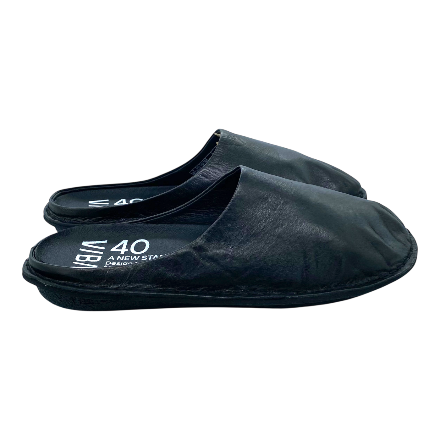 VIBAe Roma leather slippers, preto black | 40