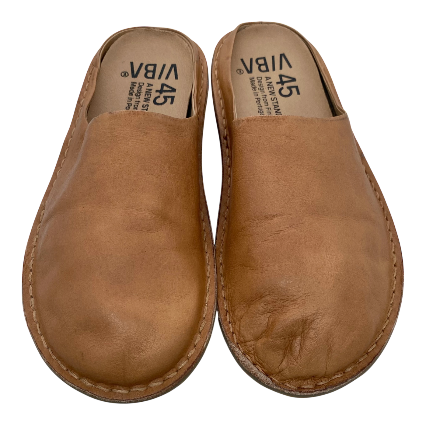 VIBAe Roma leather slippers, fawn tan | 45
