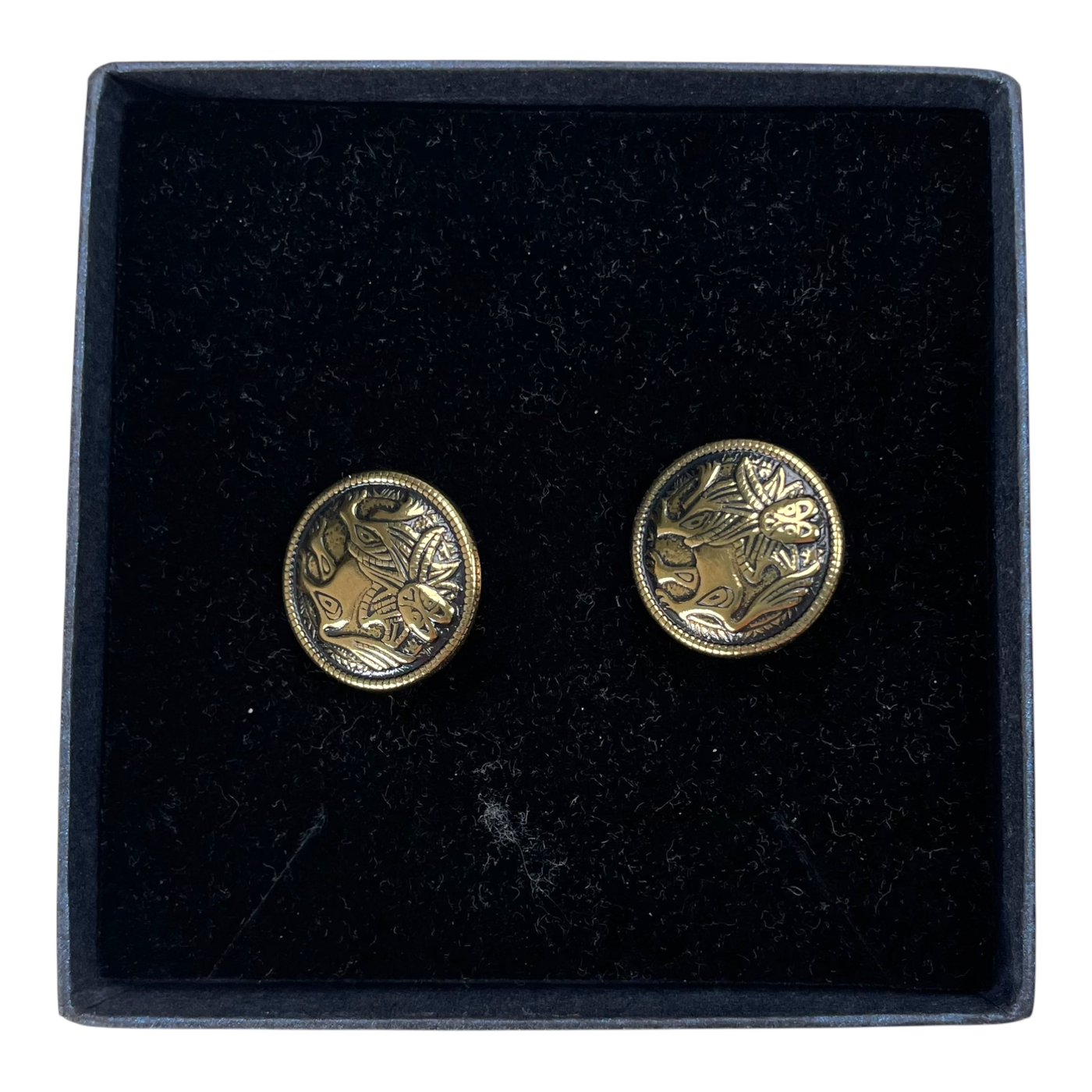Kalevala Koru aurinkoleijona cufflinks, bronze