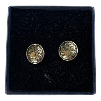 Kalevala Koru aurinkoleijona cufflinks, bronze