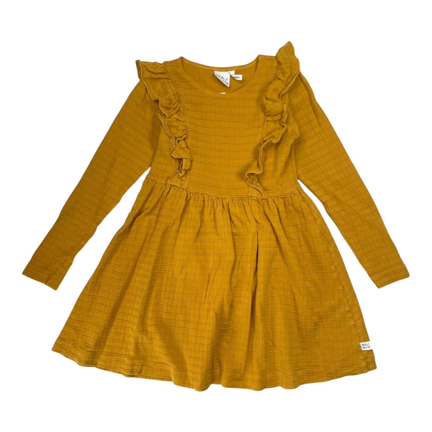 Mainio frill dress, yellow | 134/140cm