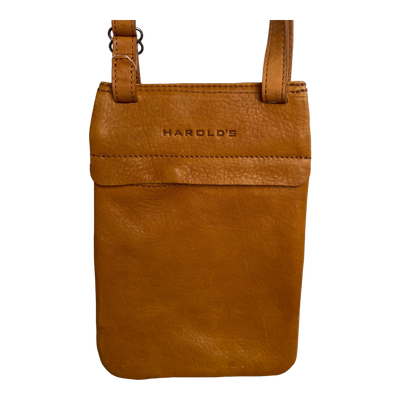 Harold's Bags leather chacoral smooth shoulder bag small, cognac