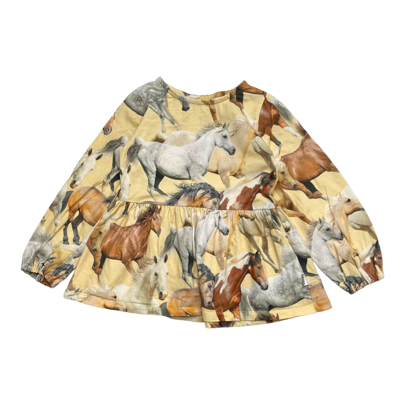 Molo frill shirt, horses | 110cm